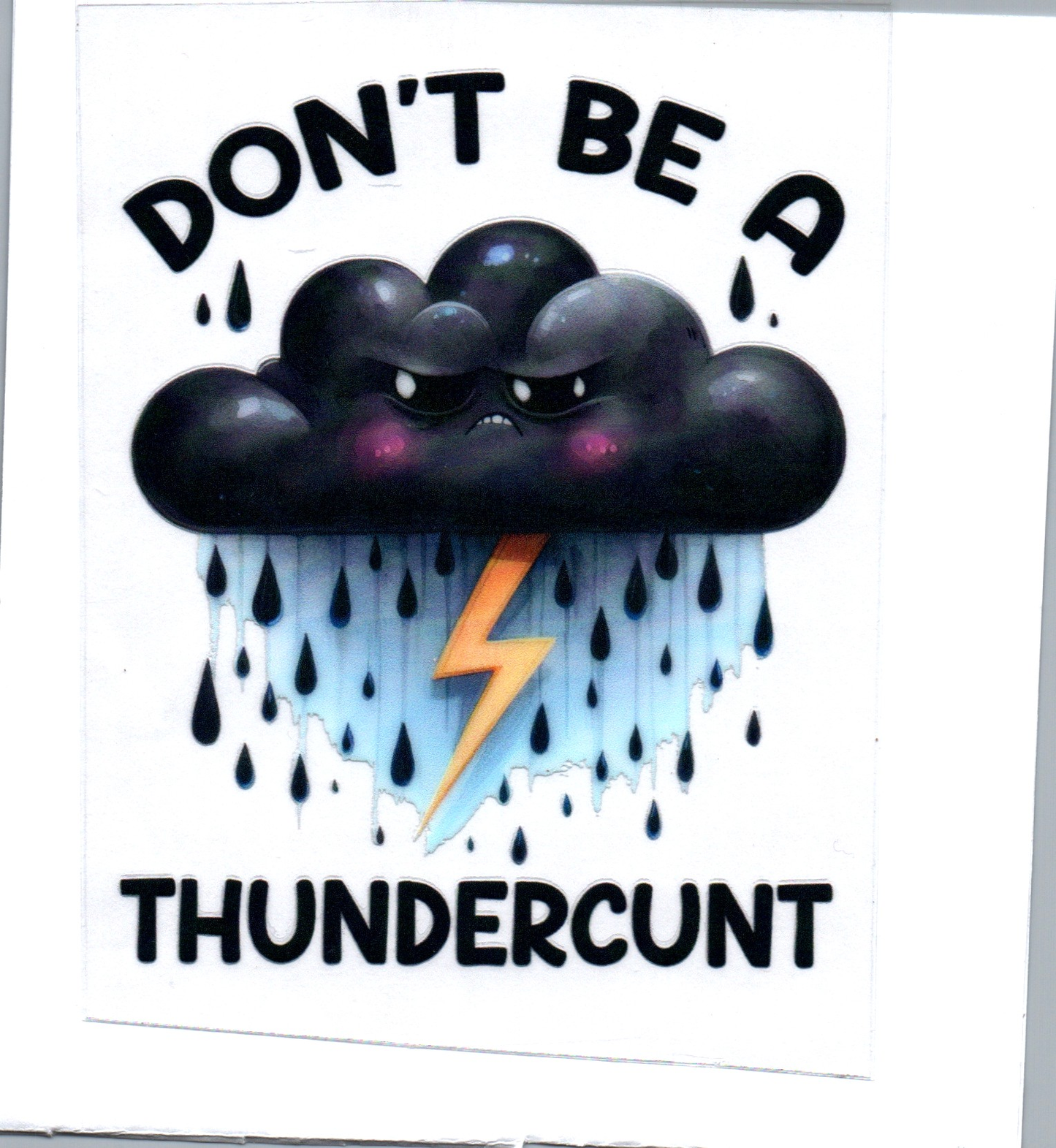 Don't be a Thundercunt Sassy Decal 14B