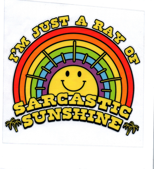 I'm just a ray if sarcastic sunshine Sassy Decal 32