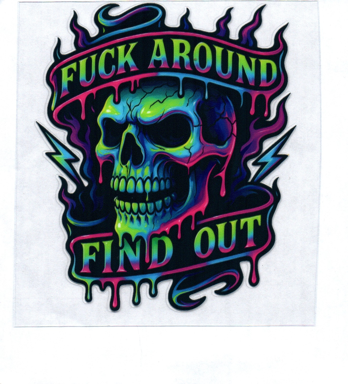 F around Find Out skull Sassy Decal 3
