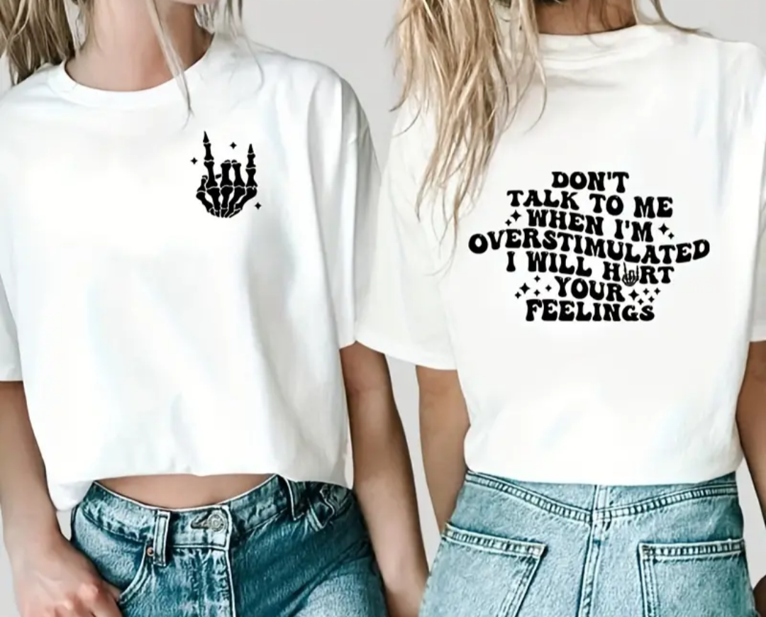 DONT TALK TO ME T-SHIRT BLACK WRITING
