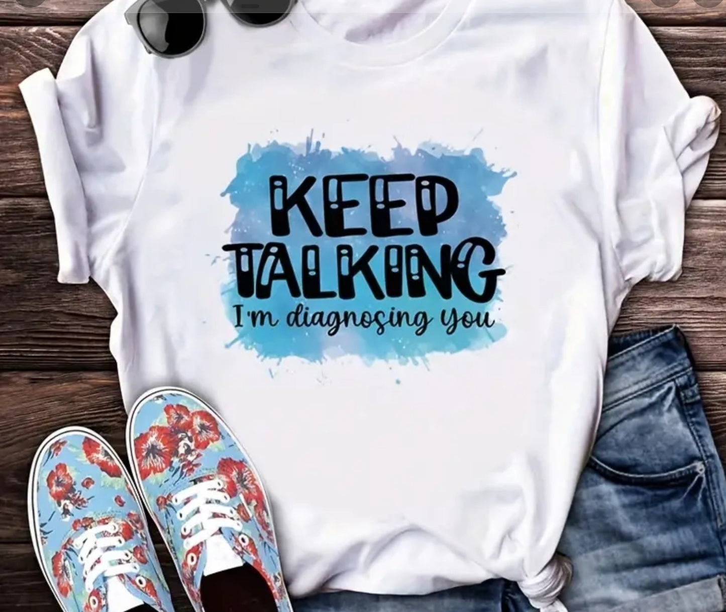 SUCK IT UP BUTTERCUP  BLUE T-SHIRT