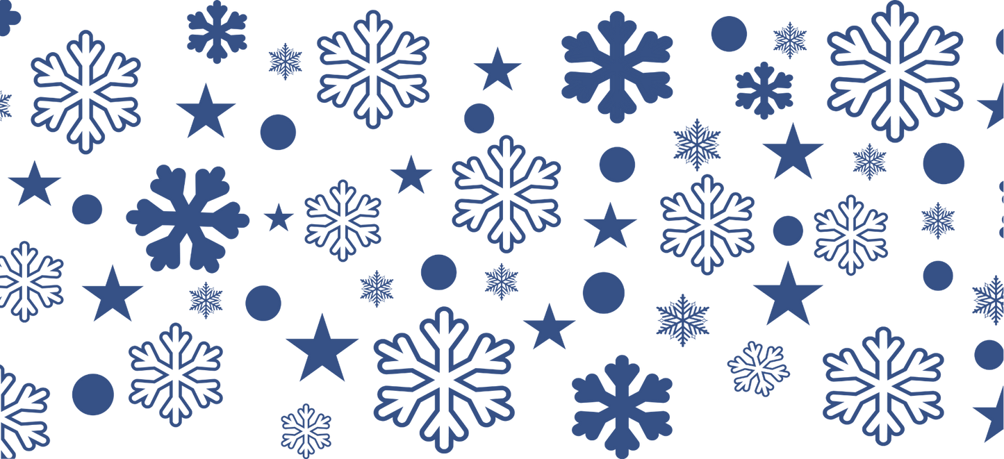 Blue Snowflakes 16 oz