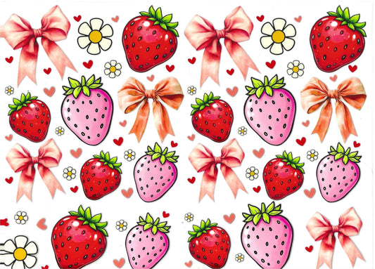 Strawberries & Bows Element  11 x 9