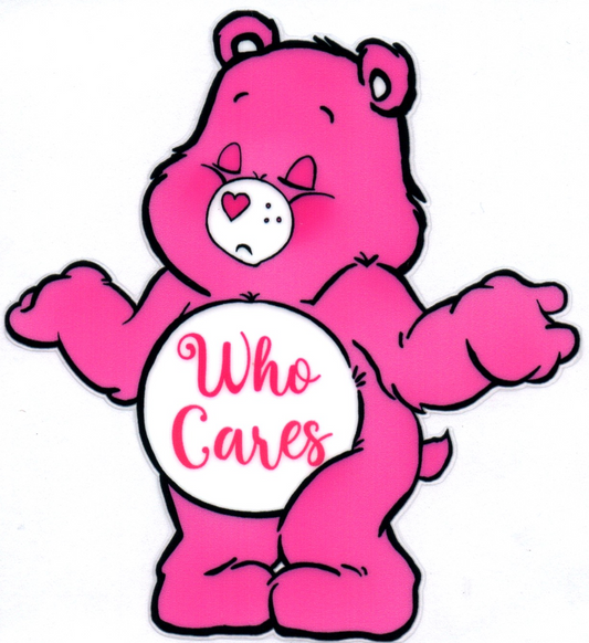 Who Cares Swear Bear Decal 11