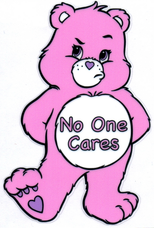 No one cares Swear Bear Decal 23
