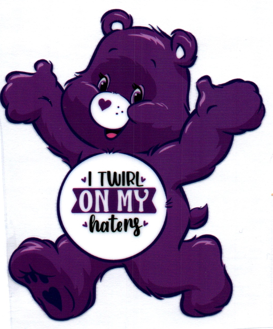 I twirl on my haters Swear Bear Decal 2