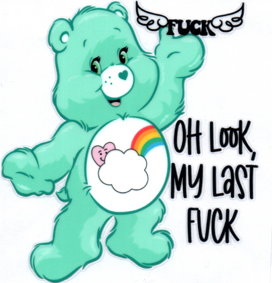 Oh look my last flying F Swear Bear Decal 31