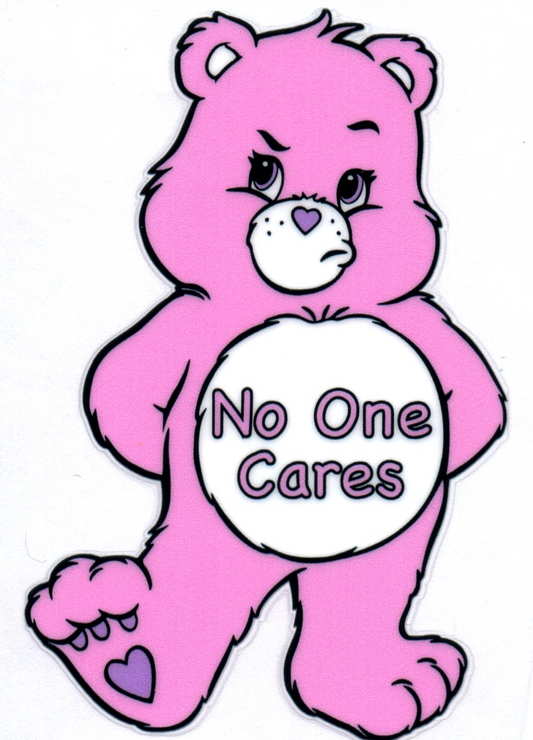 No one cares Swear Bear Decal 33