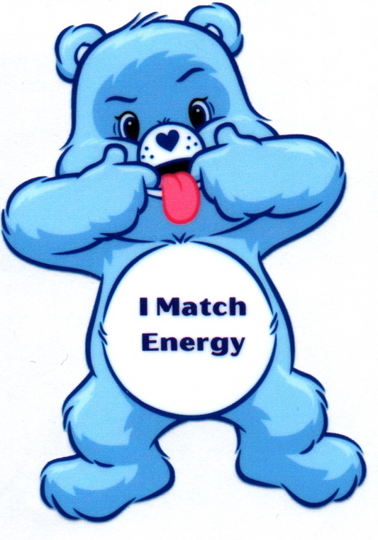 I match energy Swear Bear Decal 34