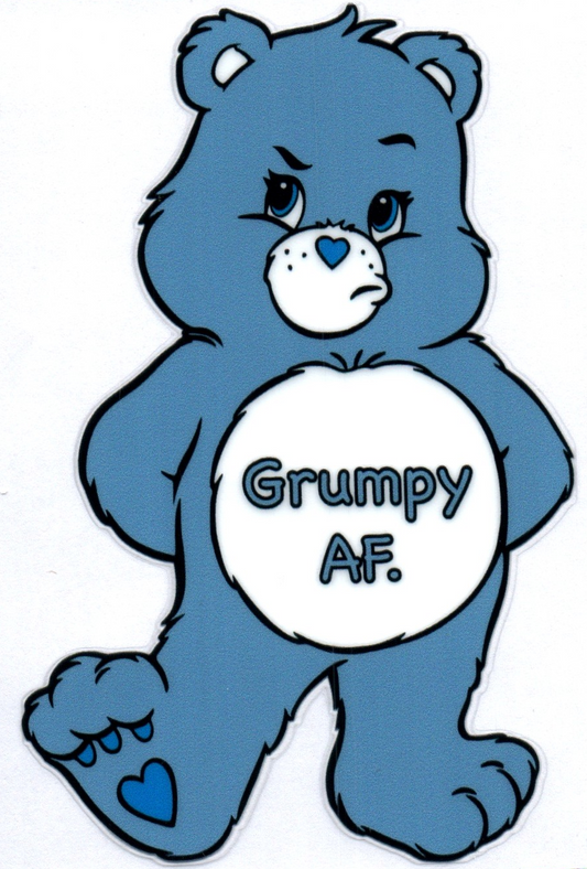 Grumpy AF Swear Bear Decal 3