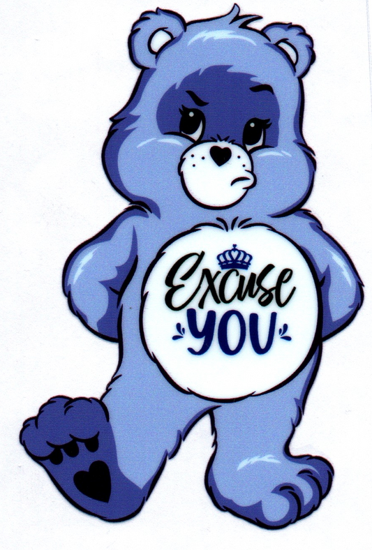 Excuse you Swear Bear Decal 38