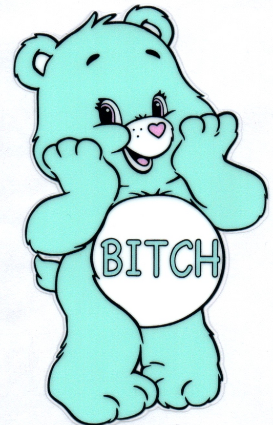 BITCH Swear Bear Decal 48
