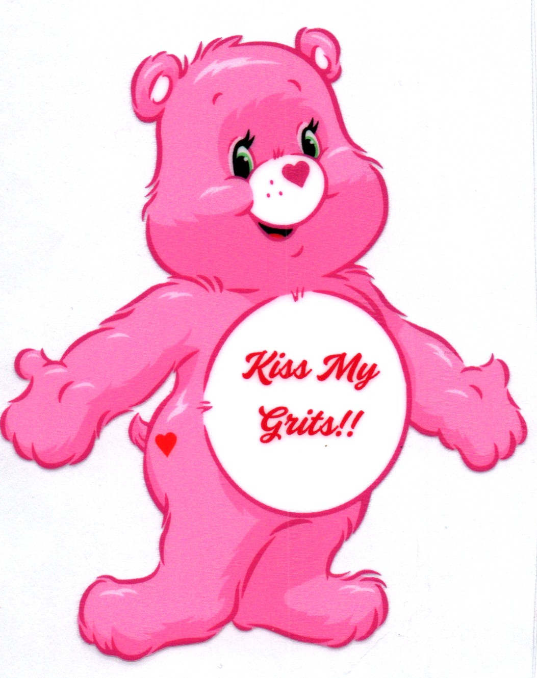 Kiss my grits Swear Bear Decal 8