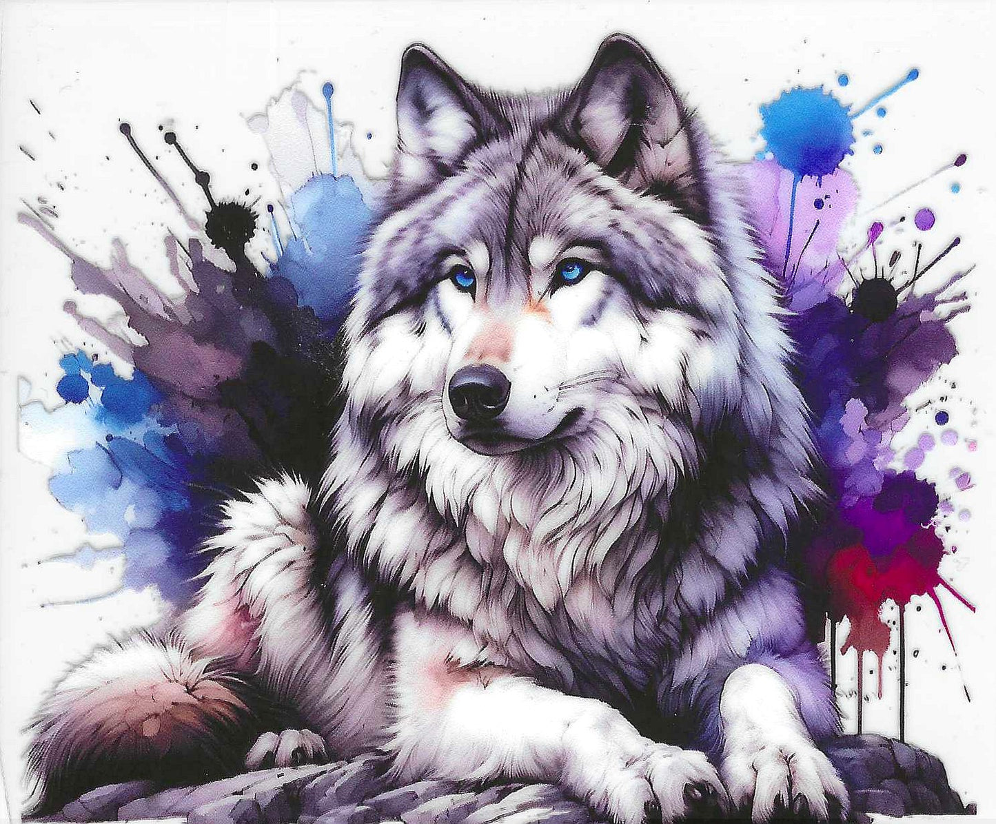 Wolf laying Decal