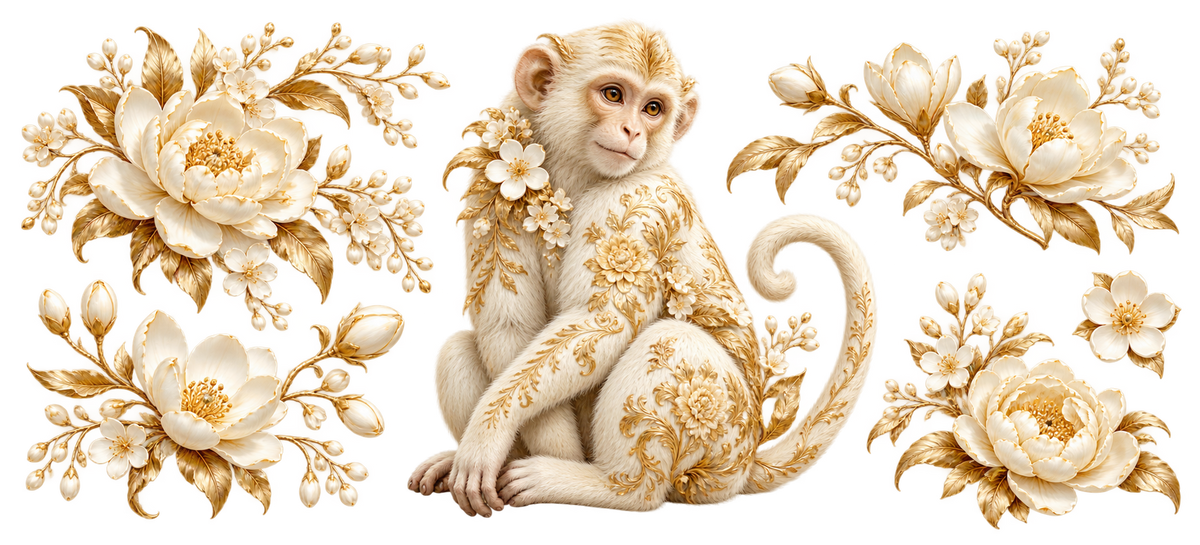 YEAR OF THE MONKEY WHITE SET