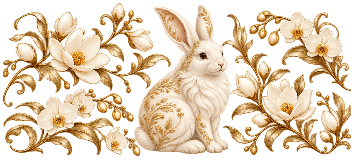 YEAR OF THE RABBIT WHITE SET