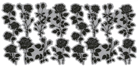 Black Silhouette Roses 16oz Glitter