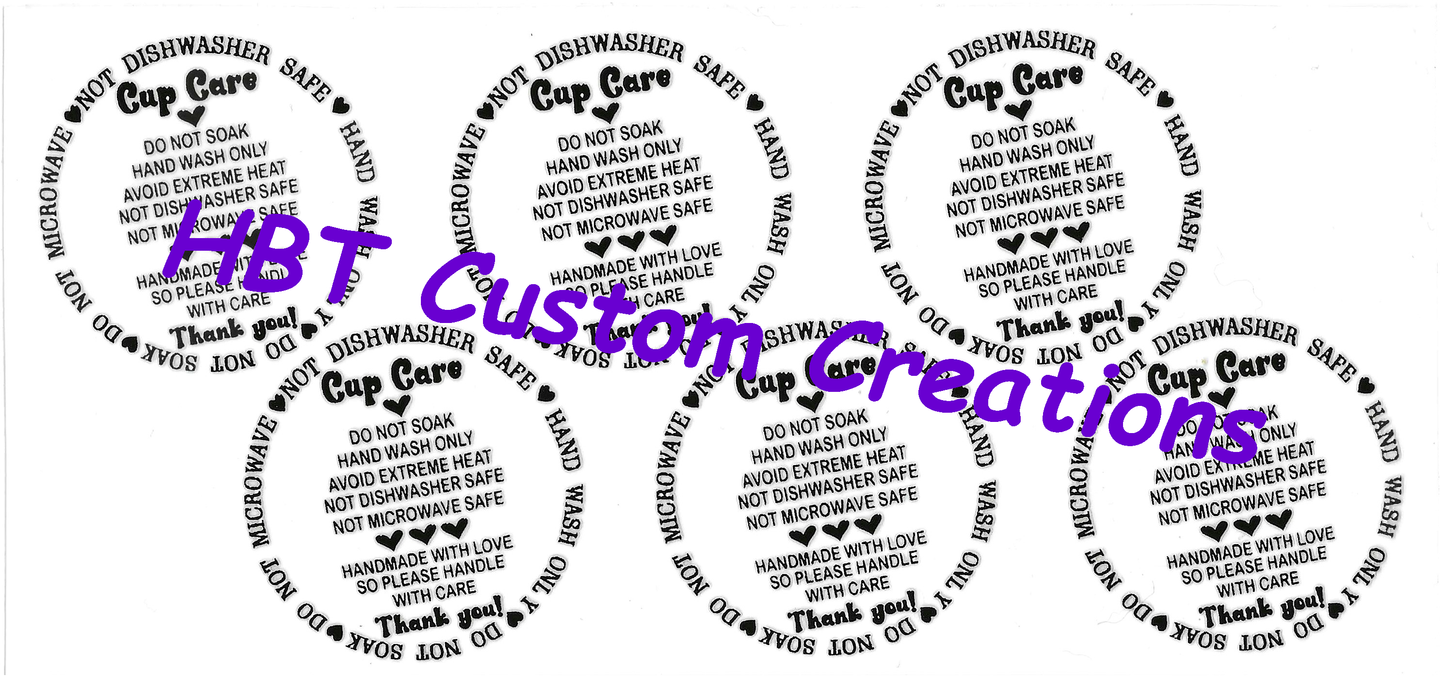 Cup Care Labels Black Style 1
