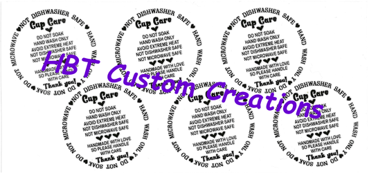 Cup Care Labels Black Style 1