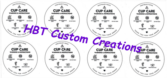 Cup Care Labels Black Style 3