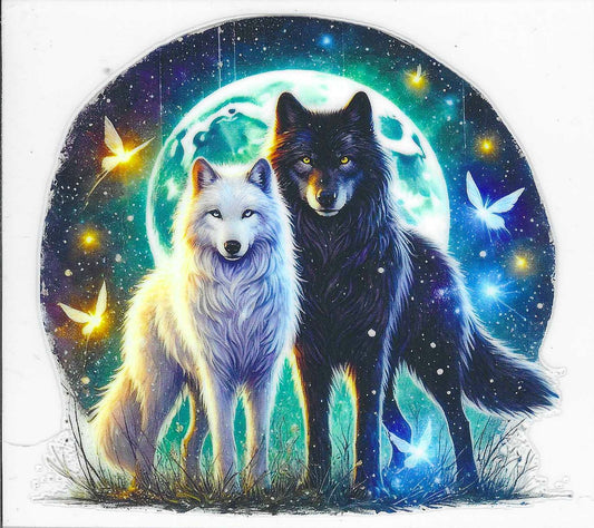 Black & Wolf Decal