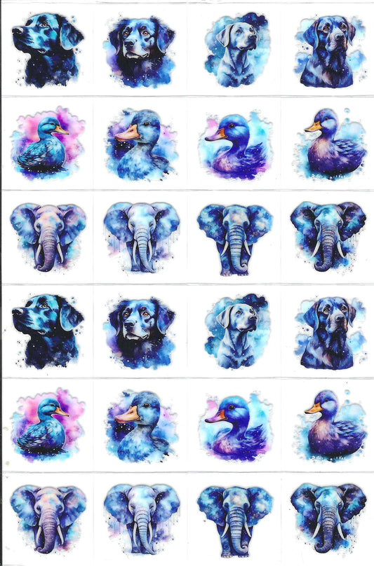Blue Animals 2 Kiss Cut