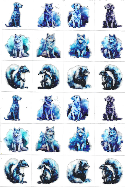 Blue Animals 3 Kiss Cut