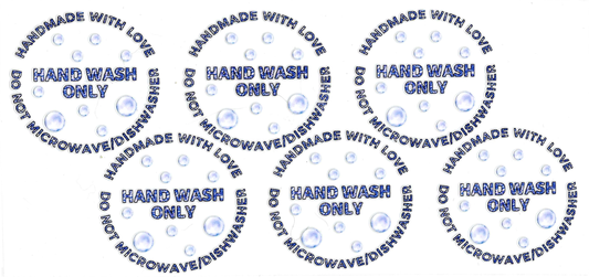 Cup Care Labels Blue Style 2