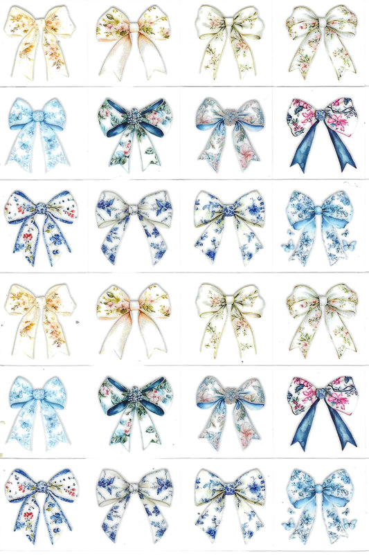 Bow w/ flowers on them Kiss Cut
