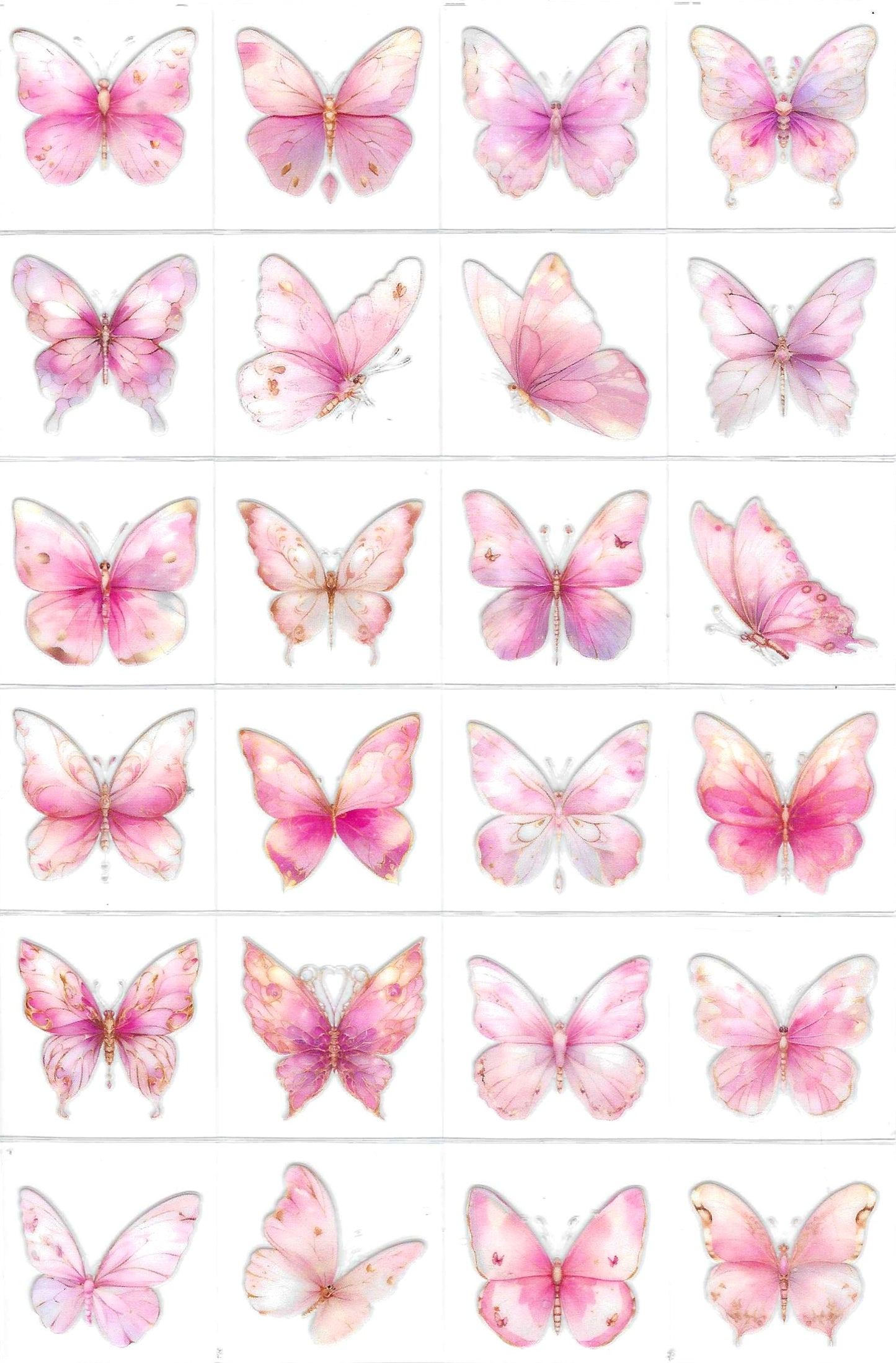 Pink Butterfly 1 Kiss Cut