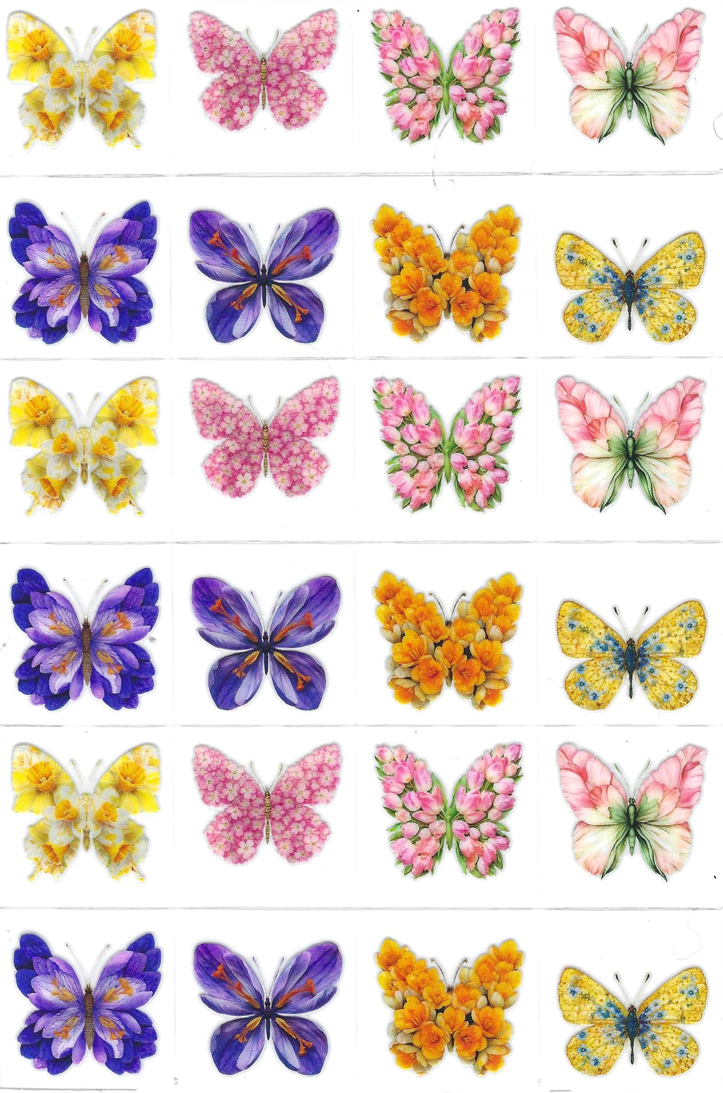 Butterfly 16 Kiss Cut