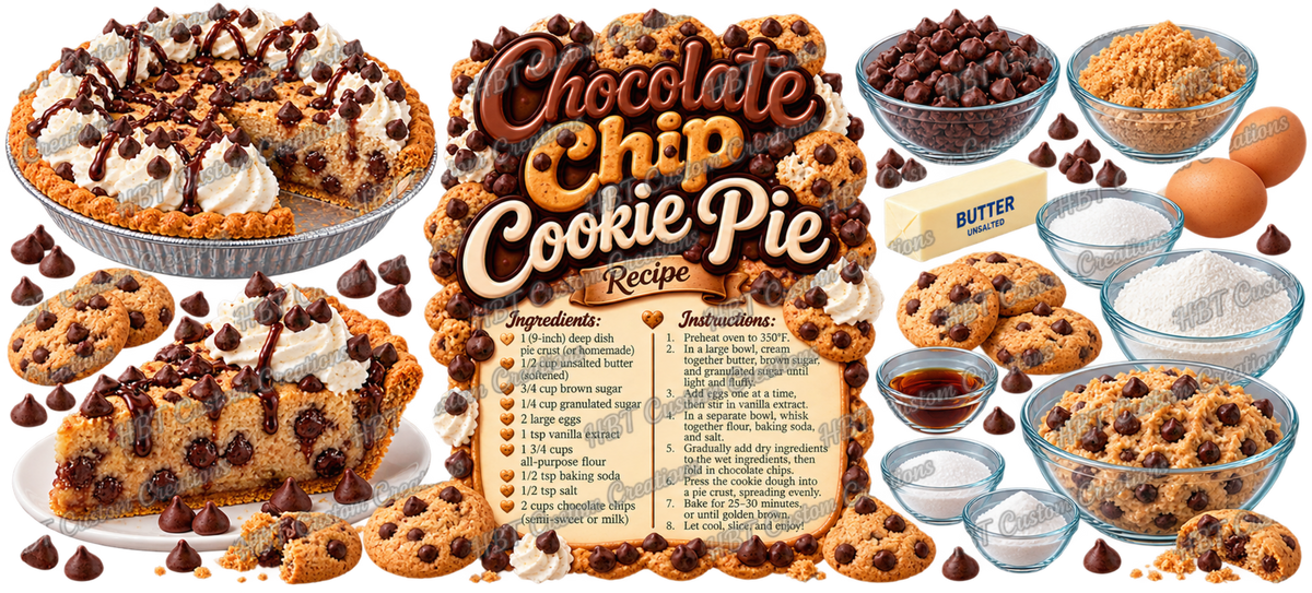 RECIPE 16OZ Chocolate Chip Cookie Pie POD