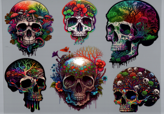 Colorful Skulls Element