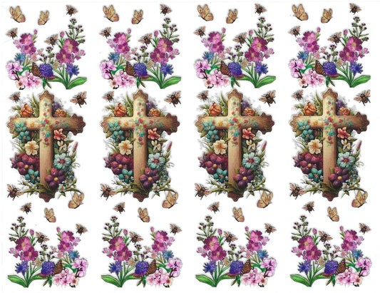 Crosses w/ flowers Pen Wraps
