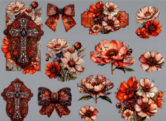Cross w/Flowers Element