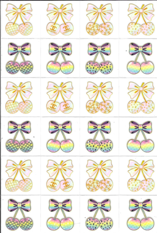 Designer Cherries 3 Kiss Cut