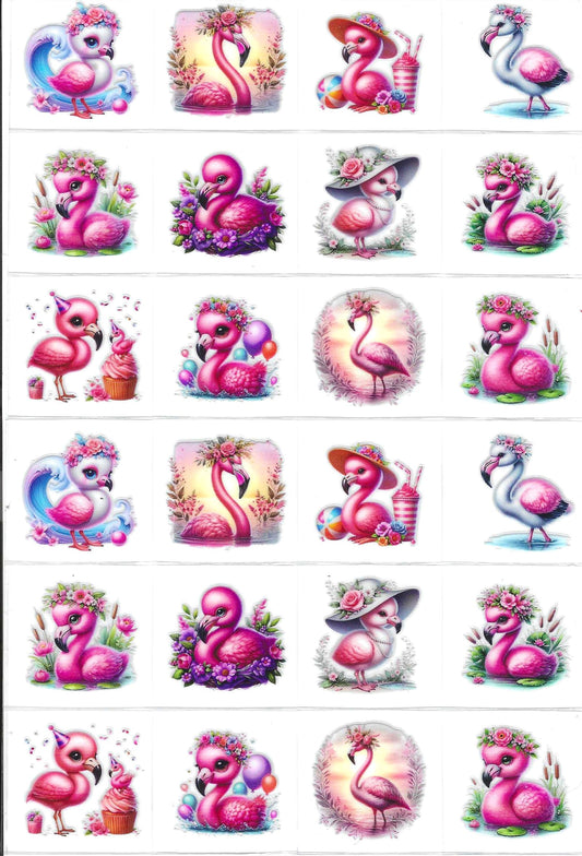 Flamingos Kiss Cut