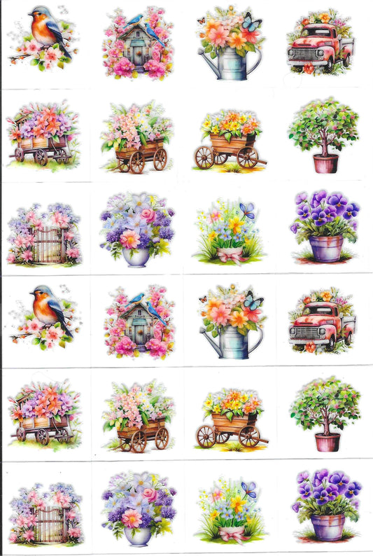 Flower Garden Kiss Cut