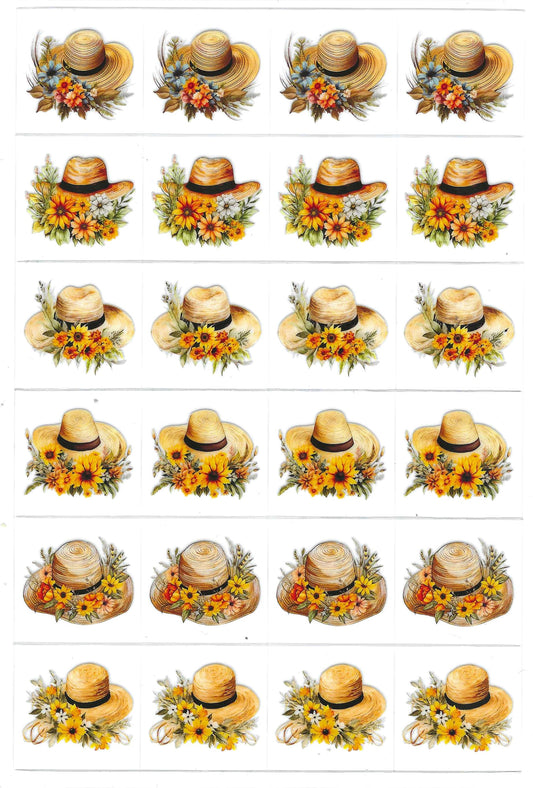 Sunflower Hat Kiss Cut