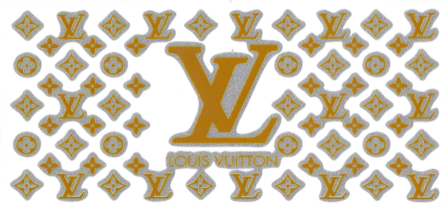 Gold L-V 16oz Glitter