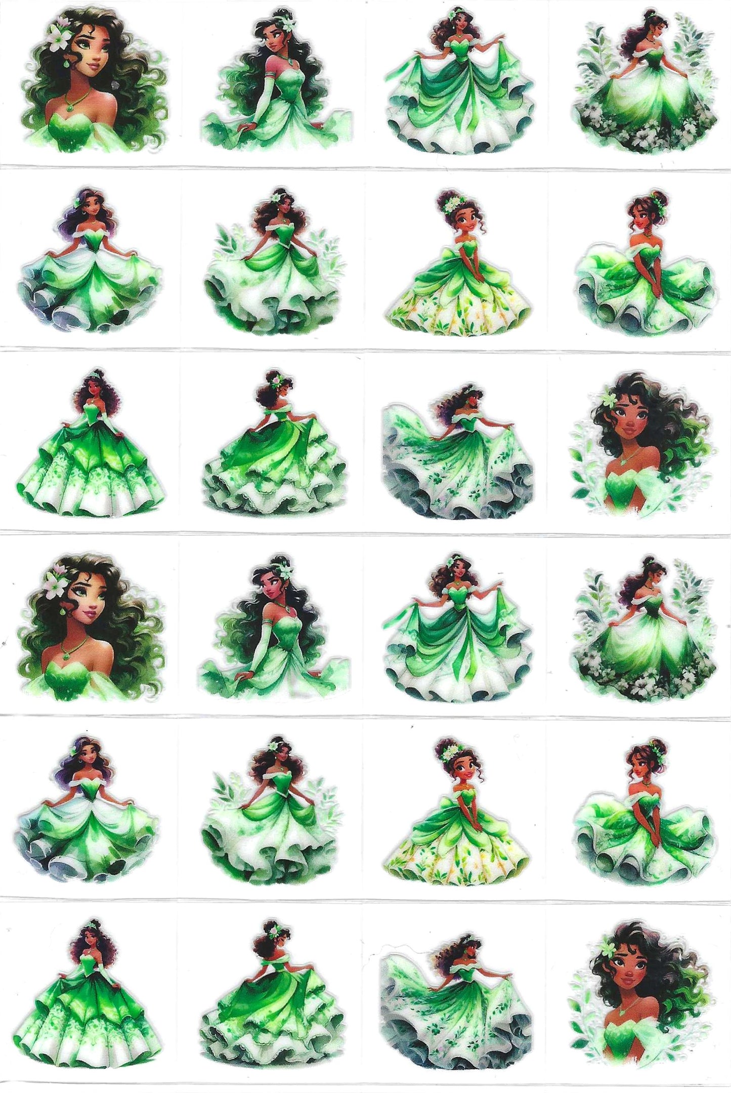 Green Princess Kiss Cut