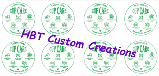 Cup Care Labels Green Style 4
