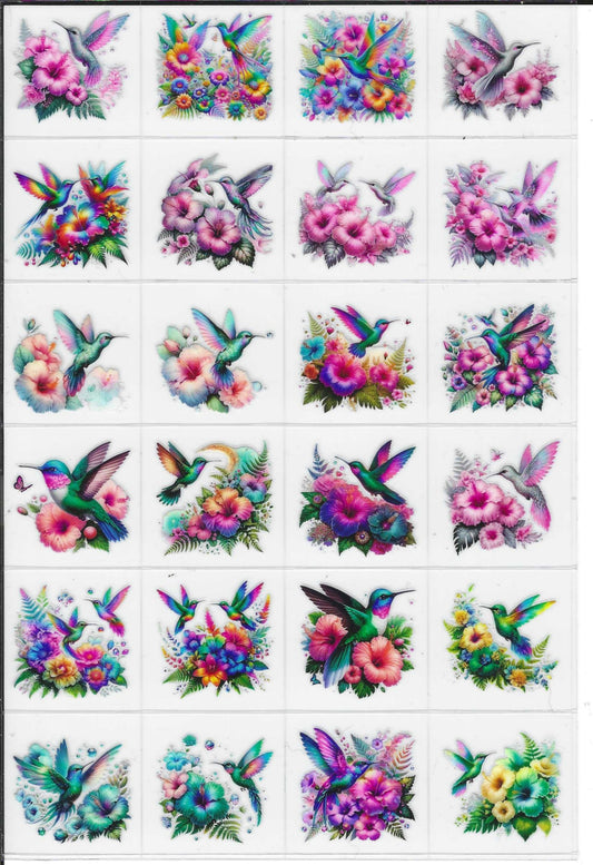 Hummingbirds Kiss Cut