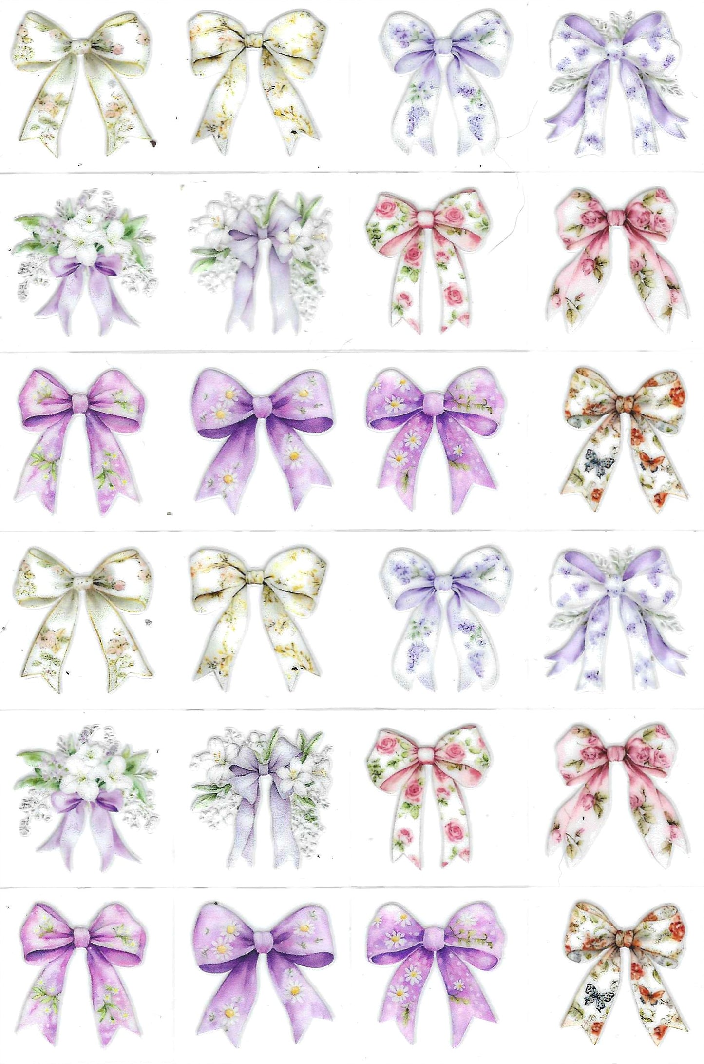 Lavender Bow Kiss Cut