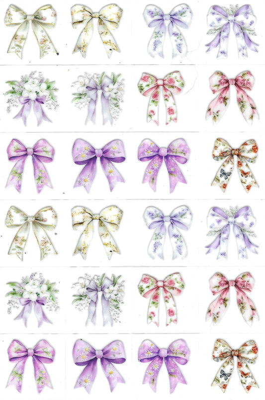 Lavender Bow Kiss Cut