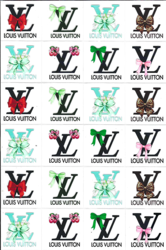 Designer L-V Bows Kiss Cut