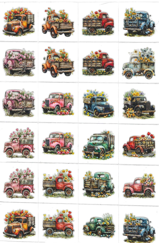 Old Fashioned Trucks Kiss Cut