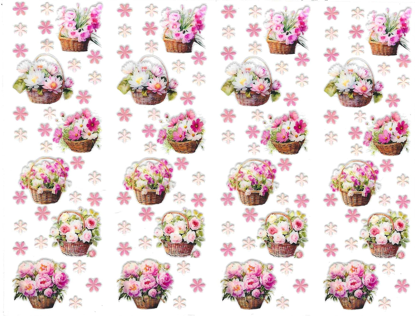 Basket w/ Pink Flowers Pen Wraps