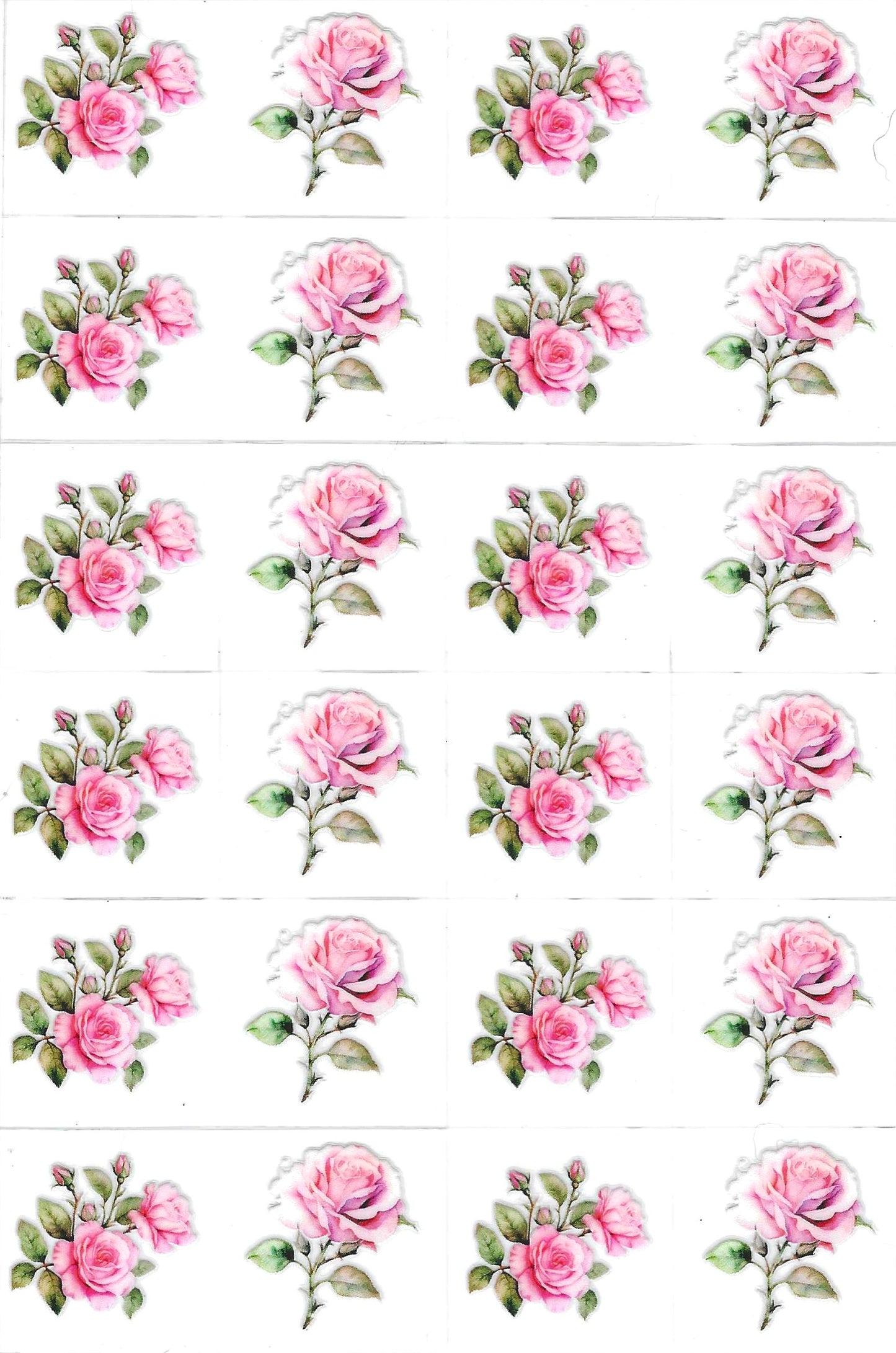 Pink Roses Kiss Cut