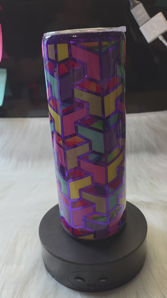20oz Template with Mica  and Vinyl Tumbler